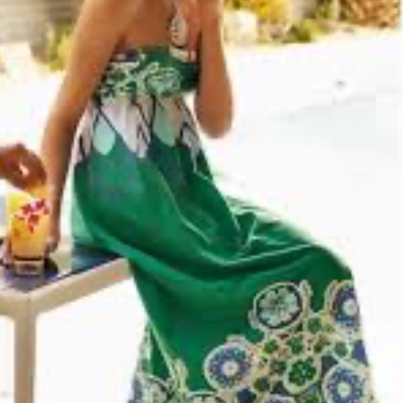 Anthropologie Dresses & Skirts - Moulinette Soeurs Anthropologie Green strapless maxi, size 8